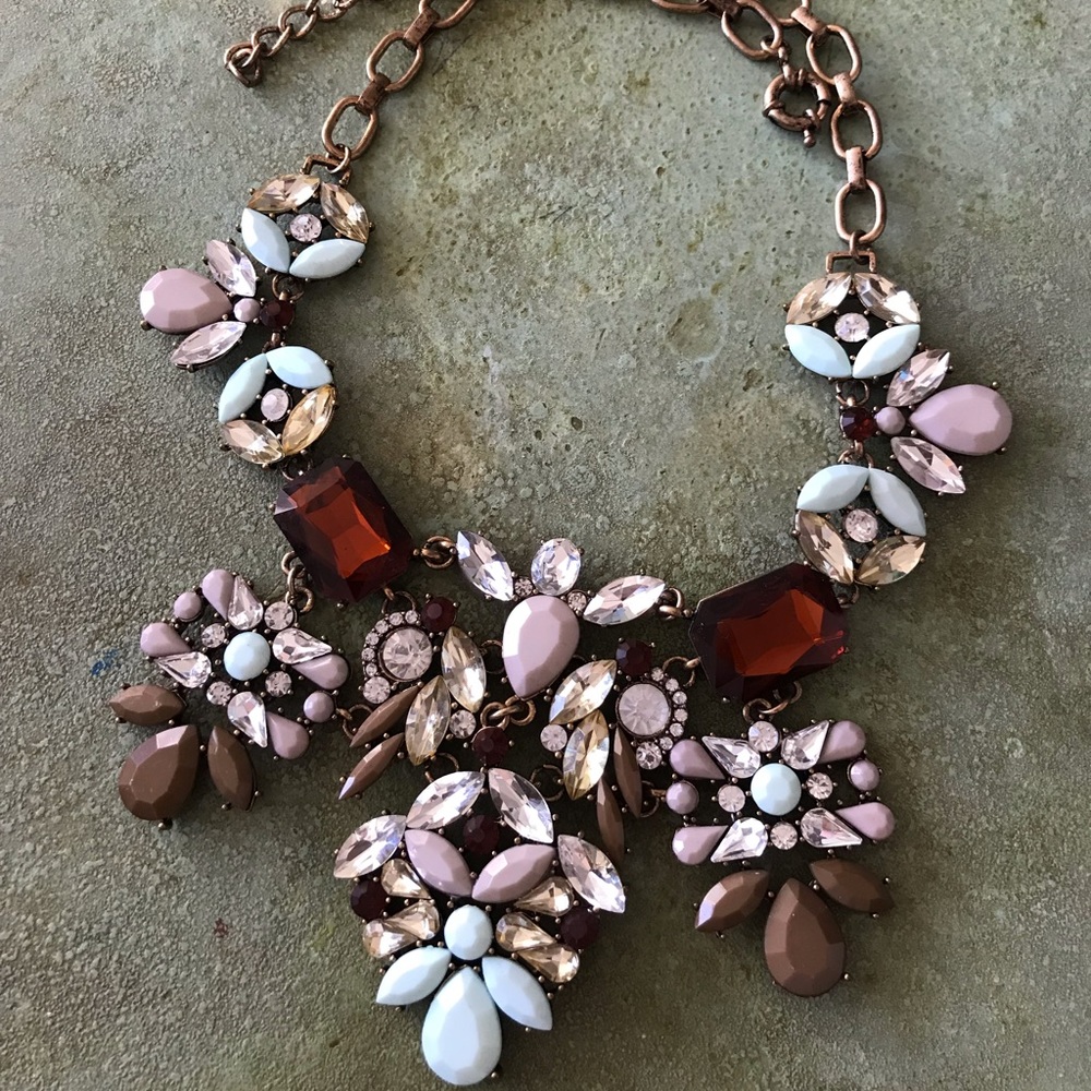 Multicolor bib necklace